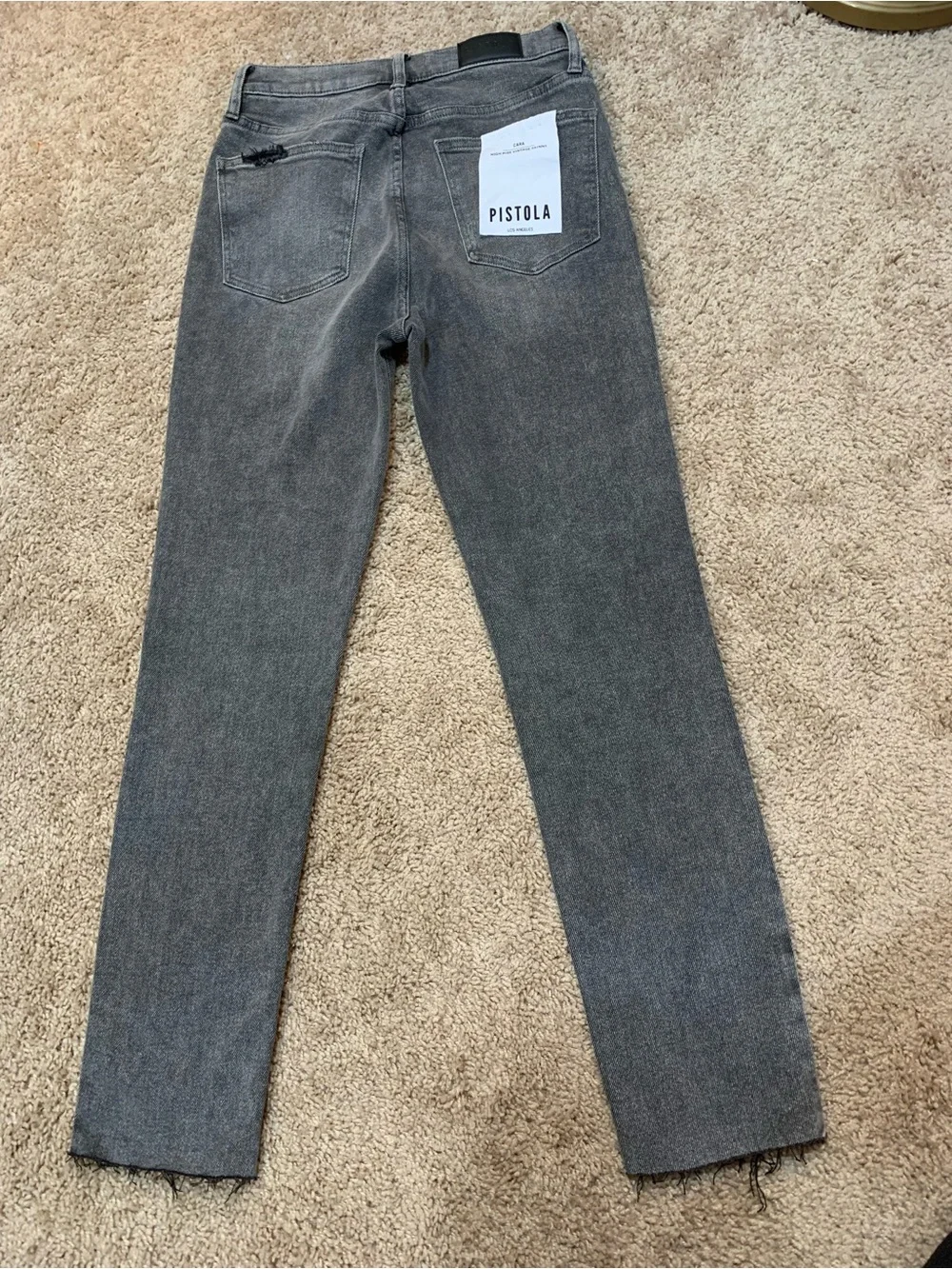 pistola Gray High-Rise Straight Leg Jeans with Button-Fly - Picture 6 of 10